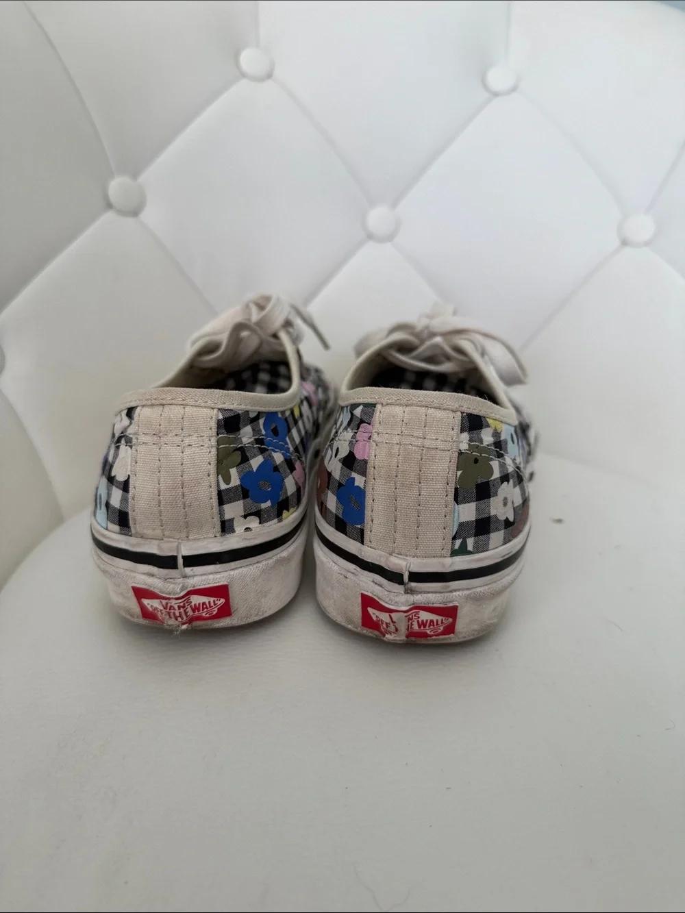 VANS X SANDY LIANG W7.5 Floral Check Plaid Sneakers - Multicolor - Picture 15 of 16